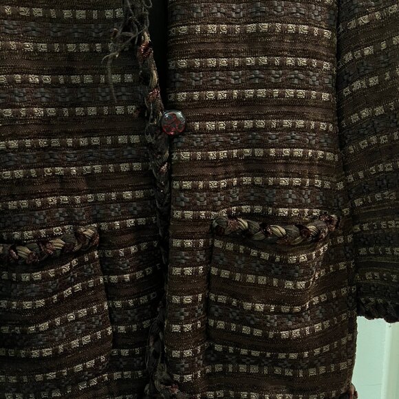 Emanuel Ungaro Parallel Paris Jacket with Chanel Woven Fabric and Satin Lining - Picture 8 of 8